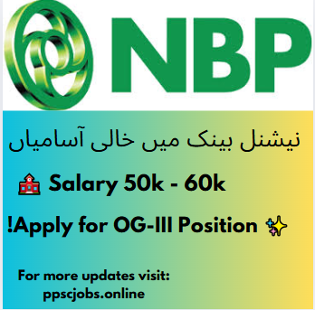 Join National Bank of Pakistan as a Processing Officer (OG-III)